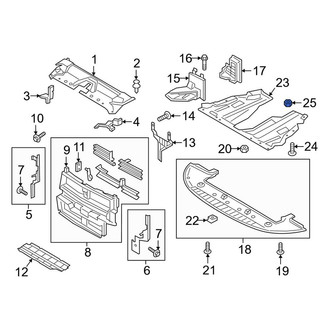 Lincoln OE - Floor Pan Splash Shield Nut