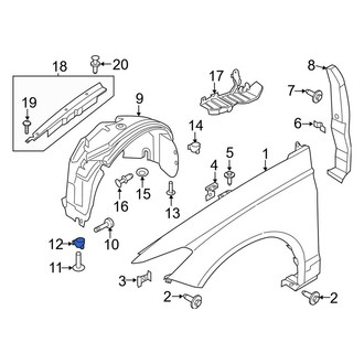 Lincoln OE - Floor Pan Splash Shield Nut