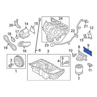 Lincoln OE - Engine Oil Filter Adapter Gasket