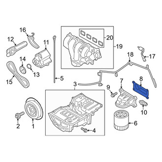 Lincoln OE - Engine Oil Filter Adapter Gasket