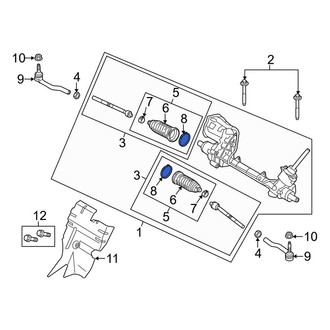 Lincoln OE - Inner Rack and Pinion Bellows Clamp