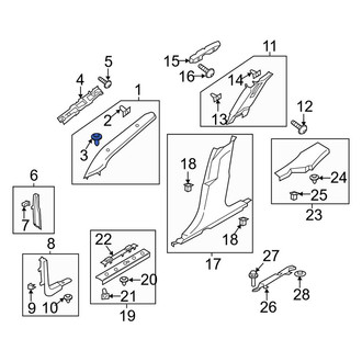 Lincoln OE - Center Liftgate Trim Panel Clip