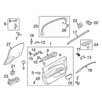 Lincoln OE - Front Door Interior Trim Panel Bolt