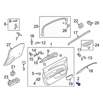 Lincoln OE - Front Door Interior Trim Panel Screw