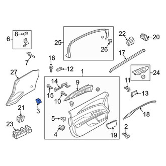Lincoln OE - Door Interior Trim Panel Nut
