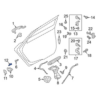 Lincoln OE - Front Door Lock Striker Plate Screw