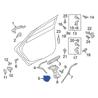 Lincoln OE - Rear Right Door Latch Assembly