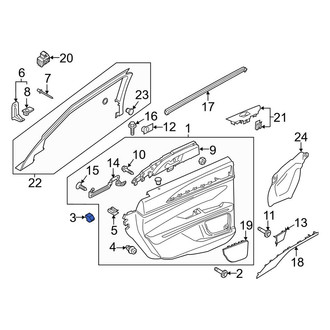 Lincoln OE - Door Interior Trim Panel Nut