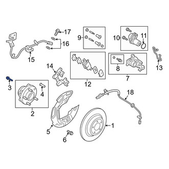 Lincoln OE - Axle Hub Mounting Bolt