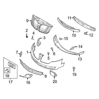 Lincoln OE - Front Bumper Cover Nut
