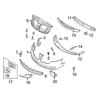 Lincoln OE - Front Bumper Cover Nut