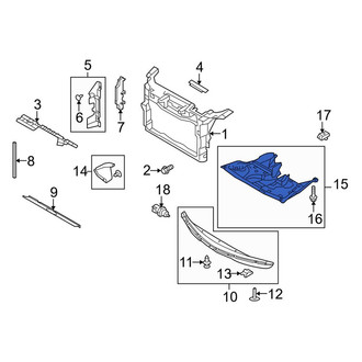 Lincoln OE - Front Radiator Support Splash Shield