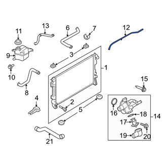 Lincoln OE - Front Engine Coolant Overflow Hose