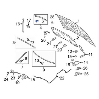 Lincoln OE - Outer Hood Seal Clip