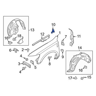 Lincoln OE - Left Fender Seal