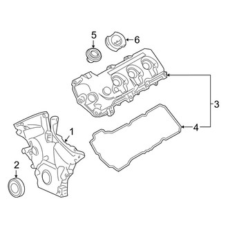 Lincoln OE - Engine / Transaxle - Valve & Timing Covers (3.5L)