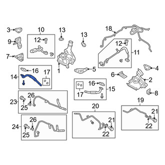 Lincoln OE - Right Turbocharger Oil Line