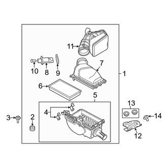 Lincoln OE - Engine / Transaxle - Air Intake (To 12/07/2009), (3.7L)
