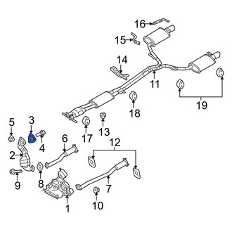 Lincoln OE - Rear Left Catalytic Converter Gasket