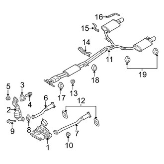 Lincoln OE - Exhaust System - Exhaust Components (3.5L)