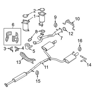 Lincoln OE - Exhaust System - Exhaust Components (3.7L)