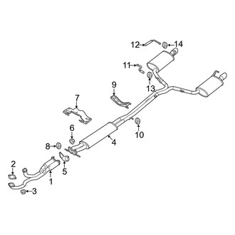 Lincoln OE - Exhaust System - Exhaust Components (3.7L)