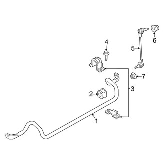Lincoln OE - Front Suspension - Stabilizer Bar & Components