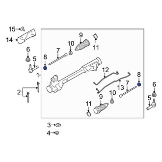 Lincoln OE - Inner Steering Tie Rod Nut