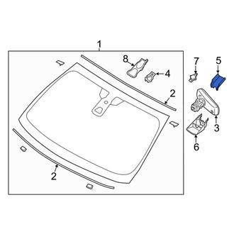 Lincoln OE - Front Upper Interior Rear View Mirror Cover