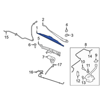 Lincoln OE - Front Forward Windshield Washer Hose