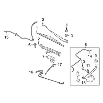 Lincoln OE - Windshield - Wiper & Washer Components (From 03/21/2016), (3.5L / 3.7L)