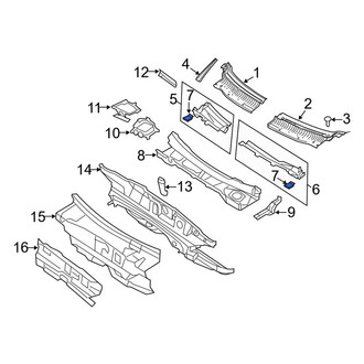 Lincoln OE - Cowl Grille Panel Clip