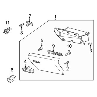 Lincoln OE - Instrument Panel - Glove Box