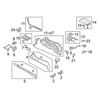 Lincoln OE - Front Console (Front Console & Components, With 2nd Row Console)