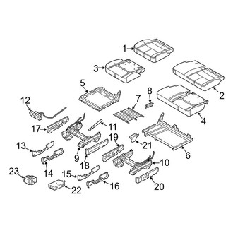 Lincoln OE - Seats & Tracks - Second Row Seats (60/40 Seats, Seat Cushion Components)