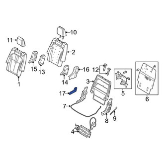 Lincoln OE - Center Right Seat Back Recliner Adjustment Handle