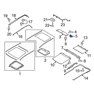Lincoln OE - Sunroof Molding Clip