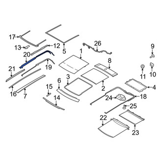 Lincoln OE - Left Sunroof Lifter