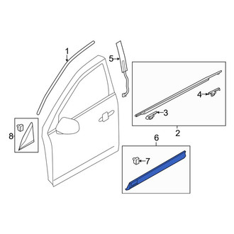 Lincoln OE - Front Left Lower Door Molding