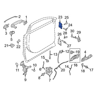 Lincoln OE - Front Left Upper Door Hinge