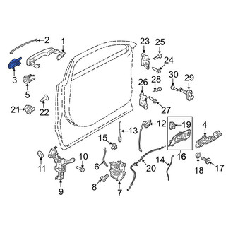 Lincoln OE - Front Left Exterior Door Handle Cover