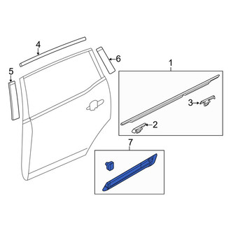 Lincoln OE - Rear Right Door Molding