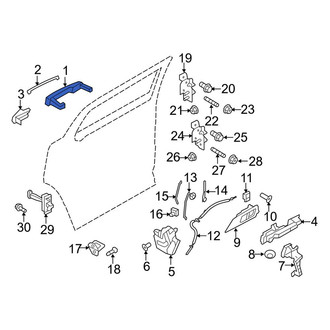 Lincoln OE - Rear Outer Exterior Door Handle