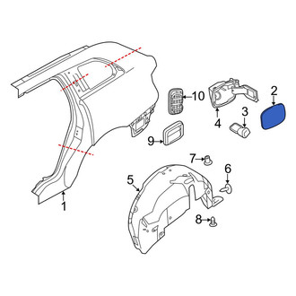 Lincoln OE - Rear Fuel Filler Door