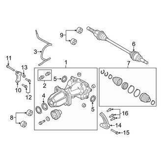 Lincoln OE - Rear Suspension - Axle Components