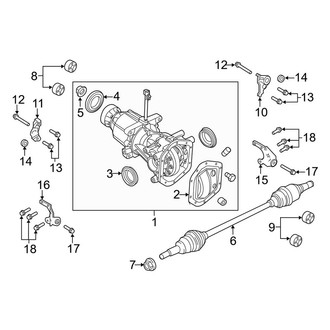 Lincoln OE - Rear Suspension - Axle Components (AWD)