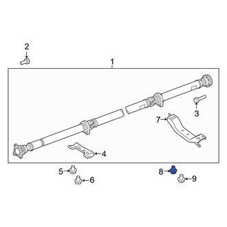 Lincoln OE - Front Drive Shaft Center Support Bolt