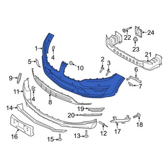 Lincoln OE - Front Upper Bumper Cover