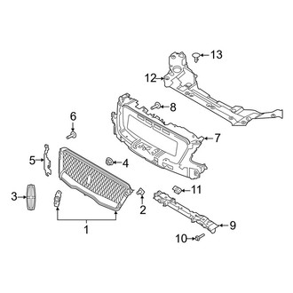Lincoln OE - Front Bumper & Grille - Grille & Components