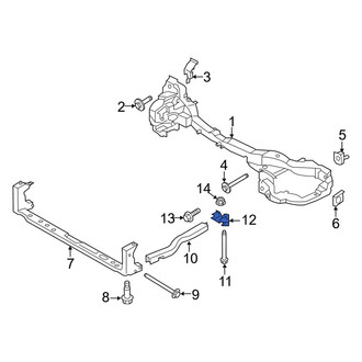 Lincoln OE - Left Radiator Support Panel Reinforcement Bracket
